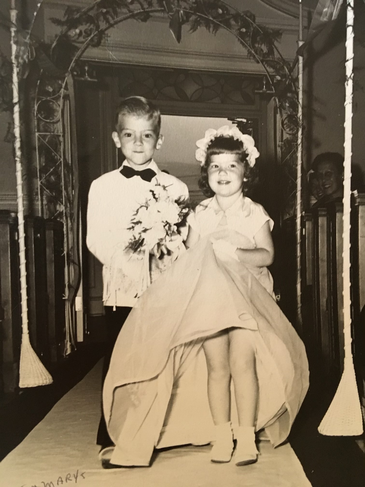photo of Trish as a flower girl